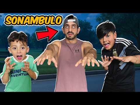Papá Se Hace Sonambulo | Broma a Karim y Dylan | Family Juega