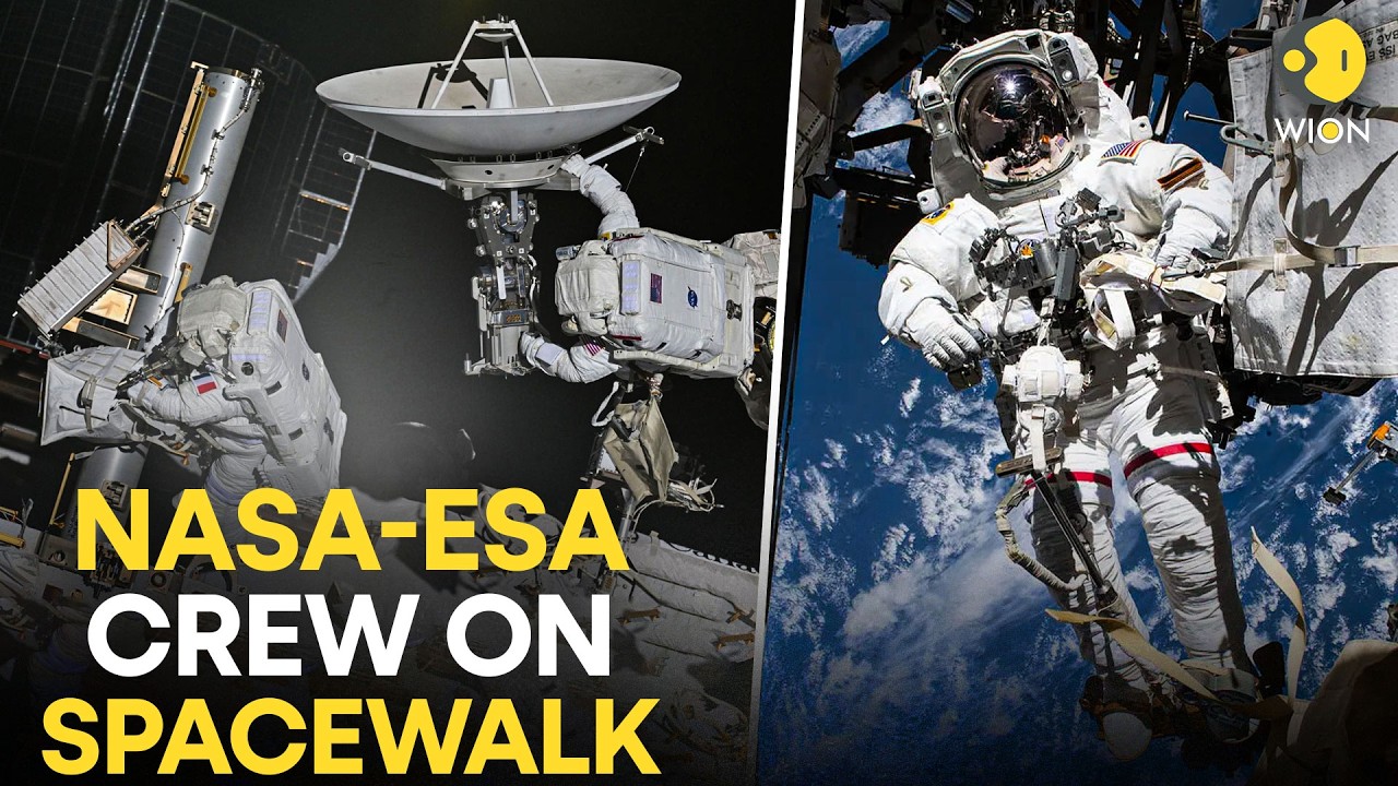 NASA LIVE: NASA, ESA Crew Members Step Out of Space Station to Make Repairs | WION Live