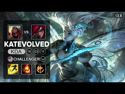 KatEvolved Katarina vs Zed Mid - NA Challenger - Patch 13.6 Season 13