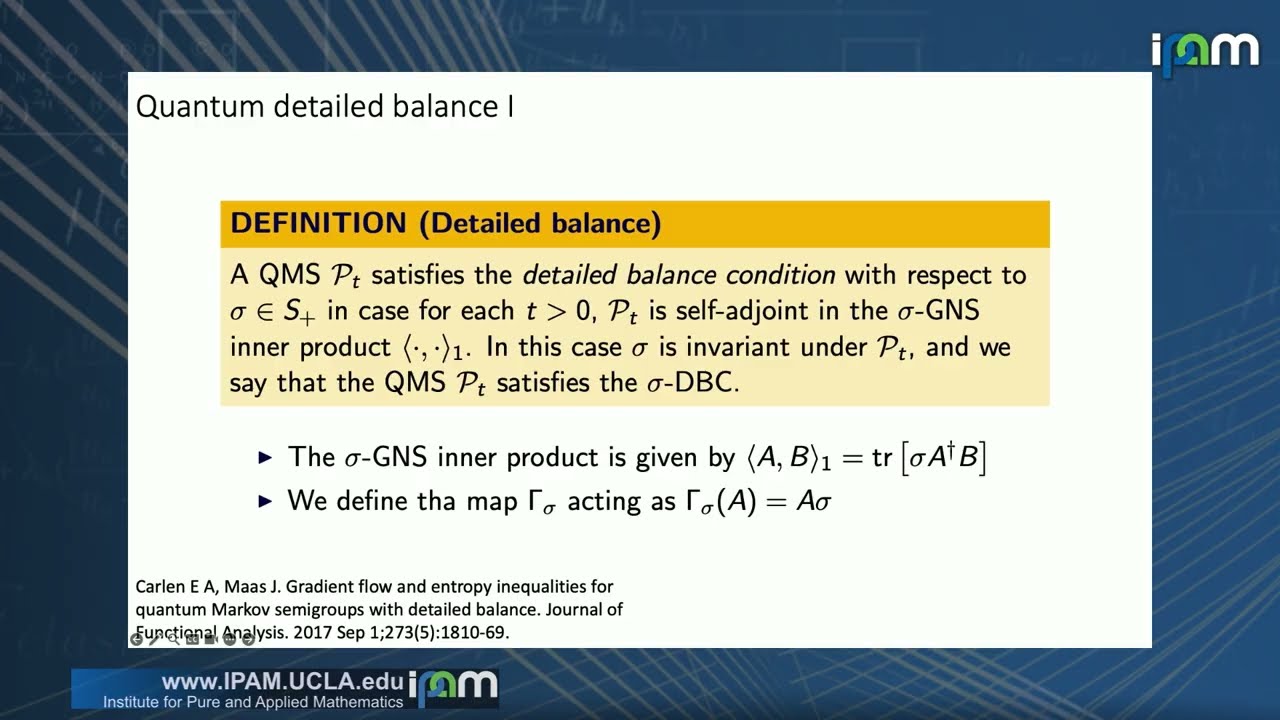 Kristan Temme - Szegedy Walk Unitaries for Quantum Maps - IPAM at UCLA