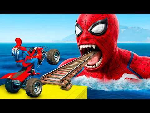 الرجل العنكبوت انقاذ باتمان Spider-Man Rescue batman vs iron man vs venom funny Game GTA 5 superhero
