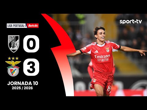 Resumo: Vitória SC 0-3 Benfica - Liga Portugal Betclic | sport tv