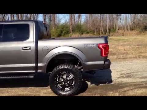 Our first lifted 2015 Ford F150! It has a 6" Fabtech lift, 20" BMF wheels, and 35" Toyo tires.