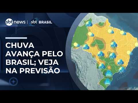 Previsão do tempo: chuva avança pelo Brasil enquanto áreas do Nordeste têm alerta de seca|#SBTBrasil