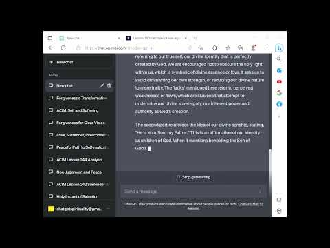 ChatGPT Spirituality ACIM Lesson 250 - Let me not see myself as limited