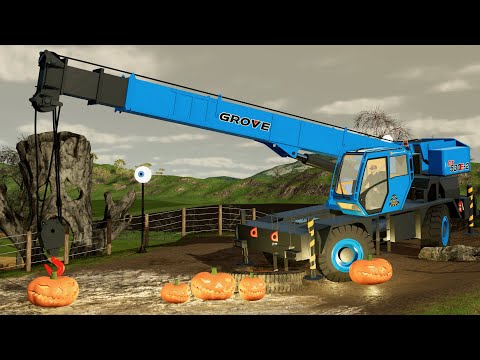 Haunted Tractor Halloween Crane Truck Construction Death Run Farming Simulator 22