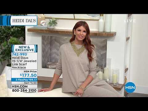 Heidi Daus 151/4" Jeweled Scarf Necklace