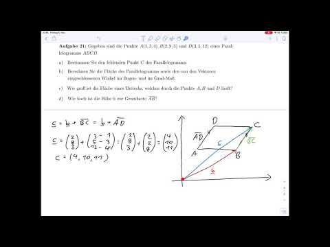 Übungsblatt4 – Kreuzprodukt (Vektorprodukt) Aufg.18, 19 und 21