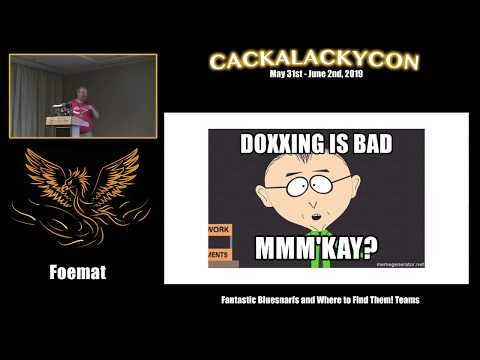 CackalackyCon1 - Foemat - Fantastic Bluesnarfs and Where to Find Them! Teams