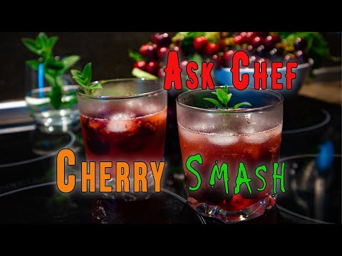 Cherry Vodka Smash! Best refreshing cocktail for summer 2020! Also, cherry pits removal lifehack.