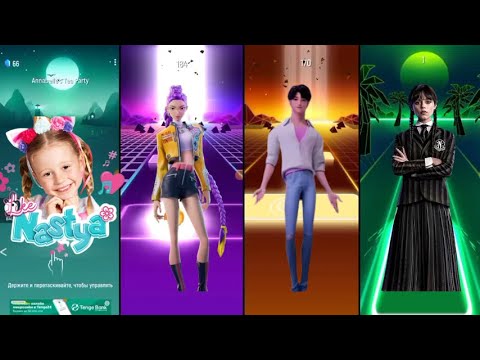 TILES HOP EDM RUSH - THIS GETS ABSOLUTELY INSANE WITH NASTYA, RUMI, JINU & WEDNESDAY