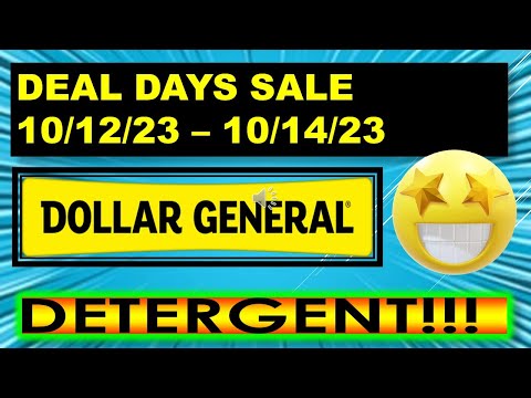 DOLLAR GENERAL DEAL DAYS SALE 10/12/23 - 10/14/23 DETERGENT