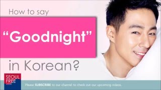 How to say "Goodnight" in Korean - Learn Language