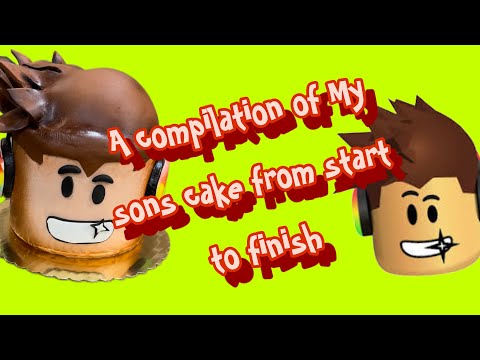 A compilation of my sons cake from start to finish