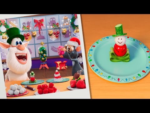 Booba 🎄 Food Puzzle: Christmas figures 🎅 New Year 2021 🎁 Funny cartoons for kids - Booba ToonsTV