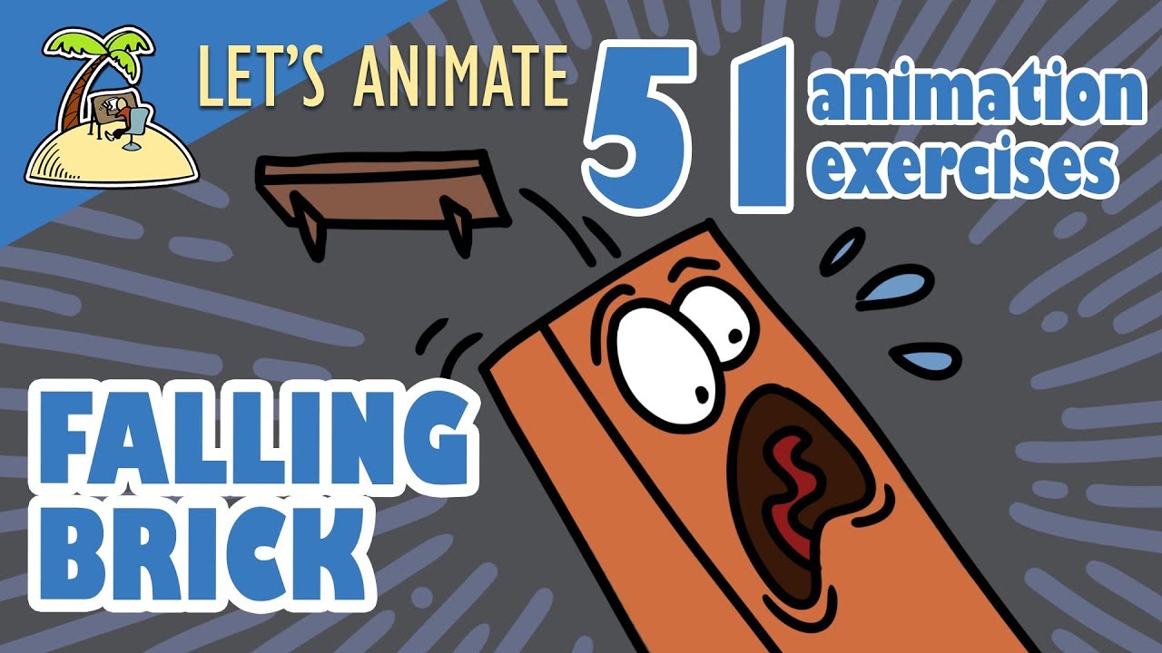 How to Animate a Falling Brick - Animation Tutorial - 51 Animation Exercises