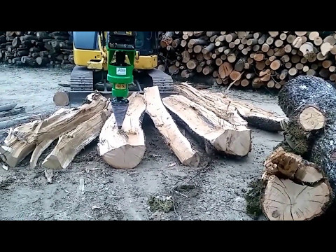 Spaccalegna a vite per escavatori