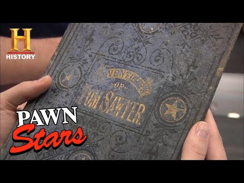 當明星。罕見的1876年馬克-吐溫的書是純金的 (第8季) | 歷史故事 (Pawn Stars: VERY RARE 1876 Mark Twain Book is PURE GOLD (Season 8) | History)