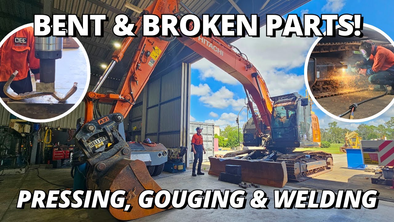 The SHOCKING State of This Rental Excavator! 😩| Repair BENT and BROKEN Parts 🛠