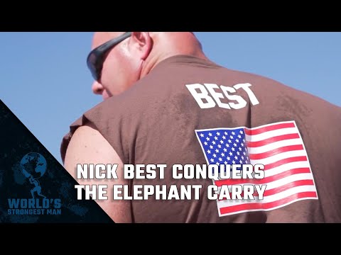 2017 World's Strongest Man | Nick Best Conquers the Elephant Carry