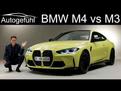 all-new BMW M4 Coupé vs BMW M3 comparison REVEAL 2021 3-Series G80 vs 4-Series M Competition G82
