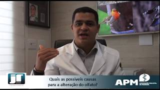 Quais as possíveis causas para a alteração do olfato?