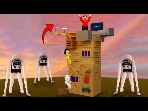 Yuta Mio Builds a 10-Story Tower to Hide From the Anomaly | ROBLOX