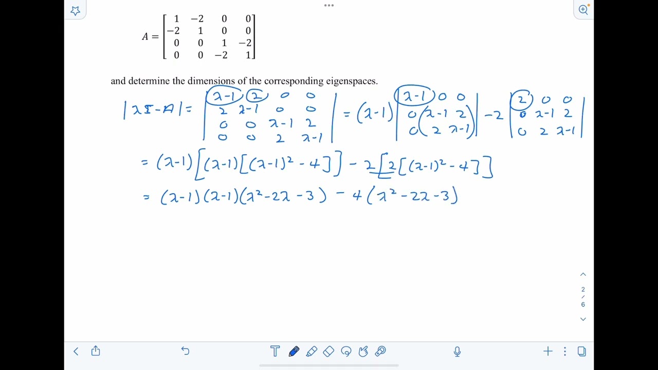 7.3 Symmetric Matrices and Orthogonal Diagonalization