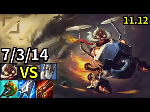 Corki Mid vs Galio - KR Master | Patch 11.12