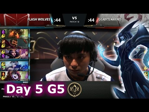 Flash Wolves vs Gigabyte Marines | Day 5 LoL MSI 2017 Group Stage | FW vs GAM G2