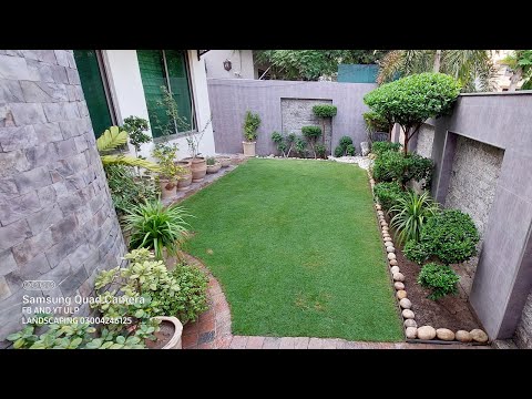 0300-42-46-125 Lush Green Garden beautiful Landscaping simple decorated home garden in Pakistan 🇵🇰