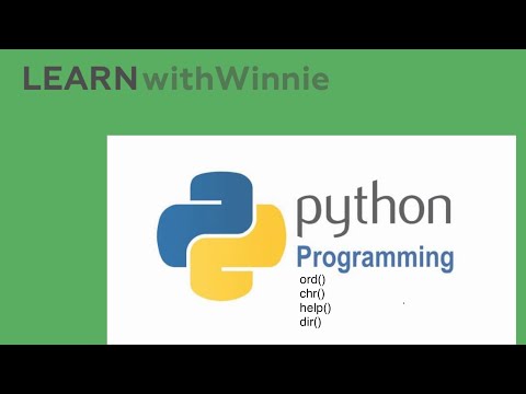 Learn Python Programming Functions Ord Chr Help Dir