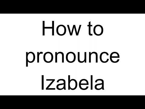How to Pronounce Izabela (Polish)