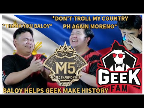 BALOYSKIE🇵🇭 punishes MORENO🇮🇩 for TROLLING PH🇵🇭 in IESF 🤯 | GEEK TO M5!