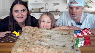 Brits Try Italian Focaccia Bread for the first time!