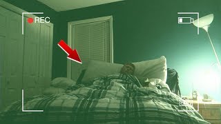 DO NOT RECORD YOURSELF SLEEPING AT 3AM // 3 AM SLEEPING CHALLENGE GONE WRONG! (MY BED LEVITATED)