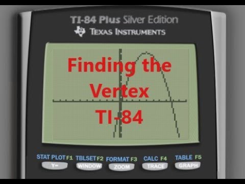 TI-84 Finding the Vertex Of a Parabola