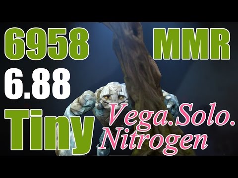Tiny 6.88 6958MMR Vega.Solo.Nitrogen Dota 2 Gameplay