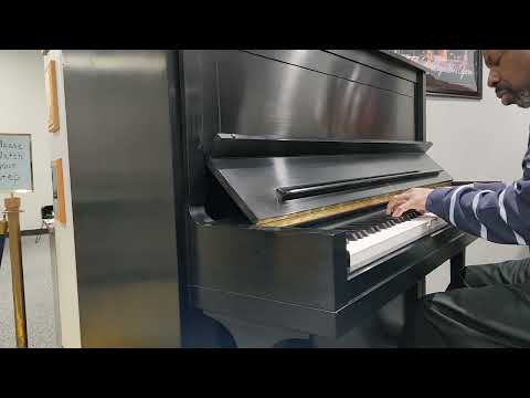 Steinway K 52" Full Upright Piano with Bench Mfg 1985 -  Satin Ebony image 9
