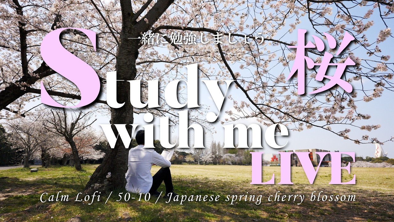 🌸Spring LOFI STUDY WITH ME LIVE streaming / pomodoro (50/10) / BGM / study music / Japan