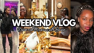 SPEND THE WEEKEND WITH ME| BENICIA CAME TO VISIT!! DINNER AT VORTEX LOUNGE + EXPLORING AN ART MUSEUM