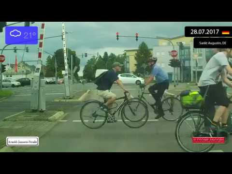 Driving from Sankt Augustin to Siegburg (Germany) 28.07.2017 Timelapse x4