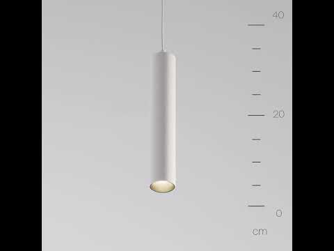 Suspension Focus LED Blanc - Aluminium - 6 x 30 x 6 cm