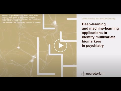 Andreas Meyer-Lindenberg – Deep Learning and Machine Learning | Part 1