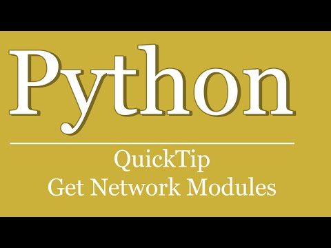 QuickTip #178 - Python Tutorial - Get Network Modules | PSUTIL