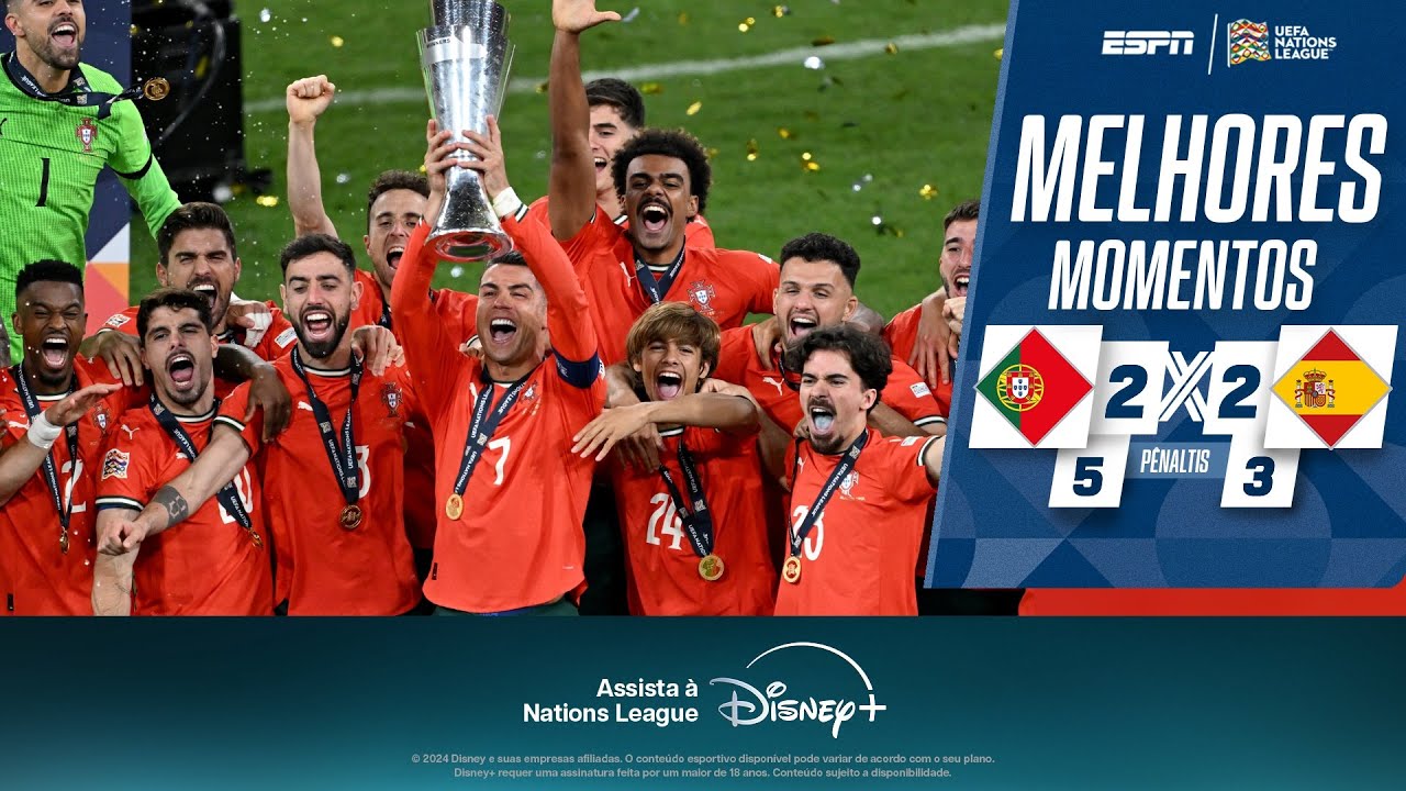 CRISTIANO RONALDO MARCA, PORTUGAL vence ESPANHA nos pênaltis e é CAMPEÃO da NATIONS LEAGUE