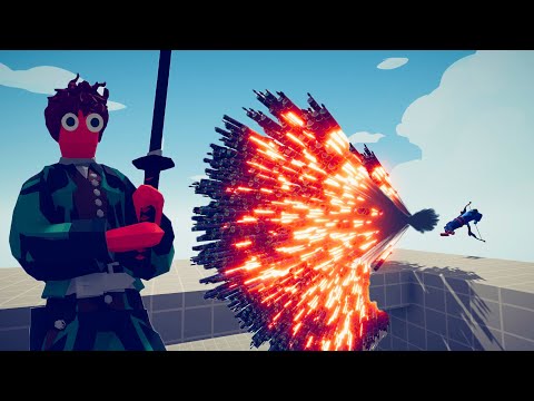 TANJIRO KAMADO (demon slayer) vs EVERY GOD | TABS Totally Accurate Battle Simulator