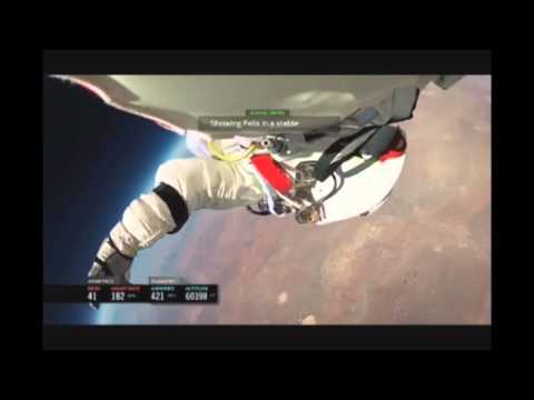 Claudia Cazacu Freefallin with Felix Baumgartner's skydive from space