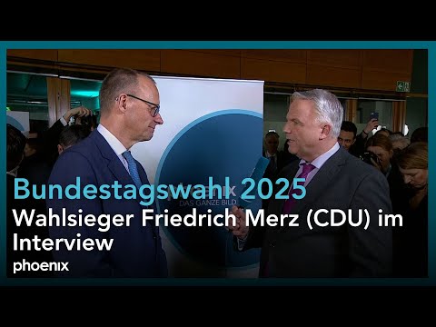 Wahlsieger Friedrich Merz (CDU) im Interview zur Bundestagswahl 2025 | 23.02.2025