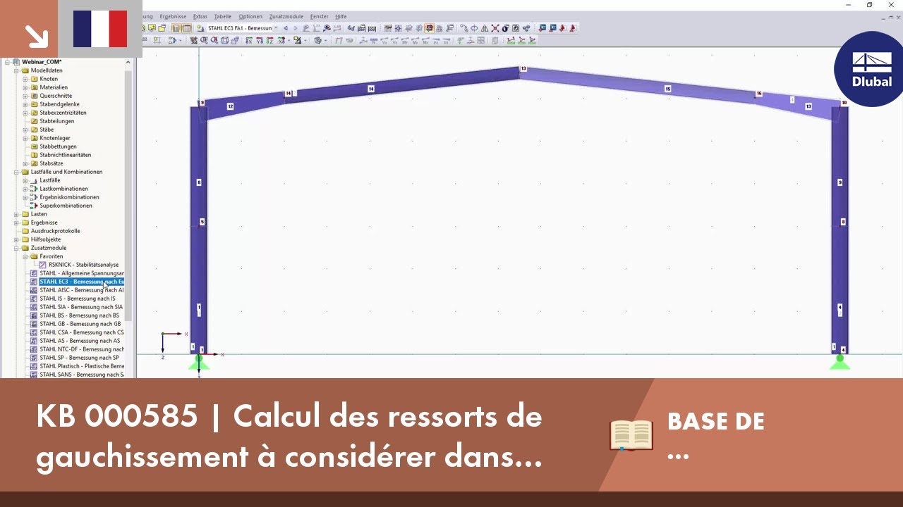 KB 000585 | Calcul des ressorts de gauchissement à considérer dans l&#39;analyse du flambement latéral par torsion ...